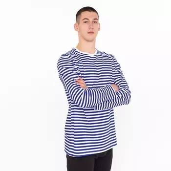 Тельняшка мужская НАЧЁС, цвет синий, размер 56