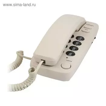 Телефон Ritmix RT-100, проводной, регулятор уровня громкости, слоновая кость