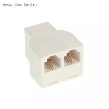 Телефонный двойник REXANT, гнездо - 2 гнезда, 6P-4C, 03-0032