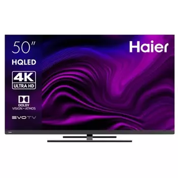 Телевизор Haier SMART TV АХ Pro, 50", 38402160, DVB-T2/C/S2, HDMI4, USB2, Smart TV, чёрный