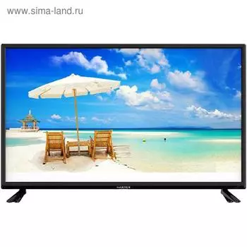 Телевизор Harper 32R490T, 32", 720p, DVB-T/T2/C/S2, 2xHDMI, 1xUSB, чёрный
