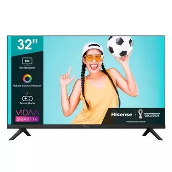 Телевизор Hisense 32A4BG, 32", 1366x768, DVB-T2/C/S2, HDMI 2, USB 2, SmartTV, чёрный
