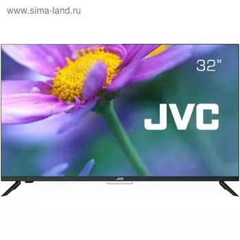 Телевизор JVC LT-32M595S, 32", 720p, DVB-T2/С, 3xHDMI, 2xUSB, SmartTV, чёрный