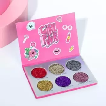 УЦЕНКА Тени для глаз "Girl PWR", 6 потрясающих оттенков