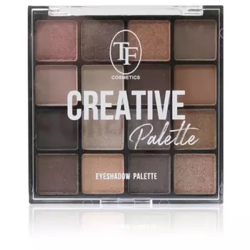 Тени для век TF Creative Palette, тон 03, бежево-розовый, 16 оттенков, 12 г