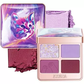 Тени для век ZeeSea Tipsy Kitty Eyeshadow Quad, тон 04, 3.5 г
