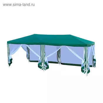 Тент садовый из полиэстера 1056, 300x600x250 см, зеленый