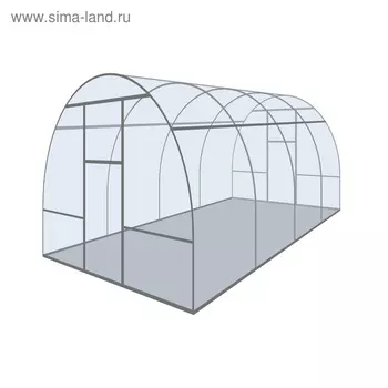 Теплица (каркас) «Новая-Цинк», 4 3 2,1 м, оцинкованная сталь, профиль 20 20 мм, без поликарбоната