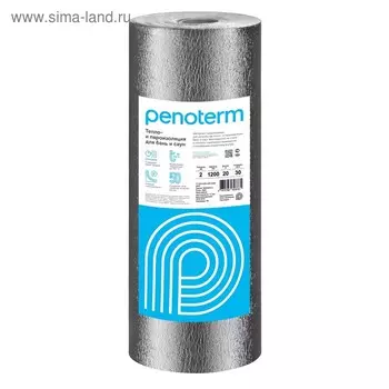 Теплоизоляция для бань и саун "Пенотерм" НПП ЛФ, толщина 10 мм, рулон 18 кв.м