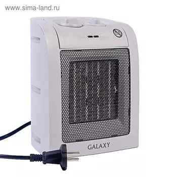 Тепловентилятор Galaxy GL 8173, 1500 Вт, керамический, вентиляция без нагрева, серый