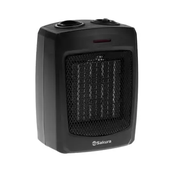 Тепловентилятор Sakura SA-0556, 1500 Вт, керамический, напольный/настольный, серый