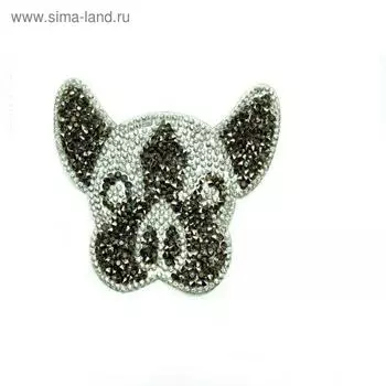 Термоаппликация «Бульдог», размер 9,5x8 см