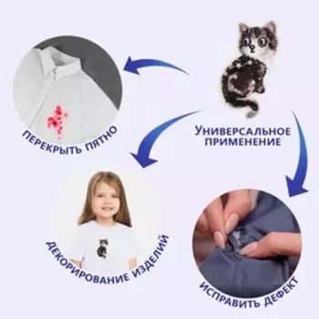 Термоаппликация «Кошка», 9.74.5 см, серая