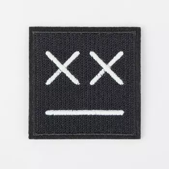 Термоаппликация «Смайл», 55 см, серый