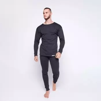 Термобелье (фуфайка, кальсоны) мужское НАЧЕС, цвет антрацит, р-р 56-58