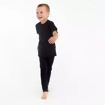 Термобельё для мальчика (кальсоны), цвет чёрный, рост 110 см