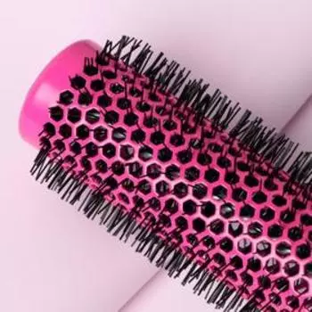 Термобрашинг профессиональный, вентилируемый, d = 3,4/5 23,5 см, цвет розовый/чёрный