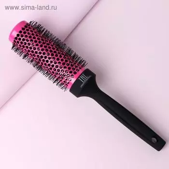 Термобрашинг профессиональный, вентилируемый, d = 3,4/5 23,5 см, цвет розовый/чёрный