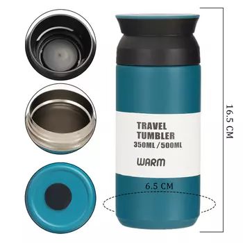 Термокружка TAKE IT EASY «Мини», 350 мл, 6.516.5 см, сохраняет тепло 8 ч, нержавеющая сталь, синяя