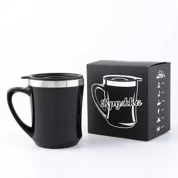 Термокружка, 350 мл, Lifestyle, сохраняет тепло 2 ч, черная