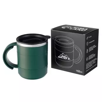 Термокружка «Мастер К», 450 мл, с ручкой, сохраняет тепло 2 ч