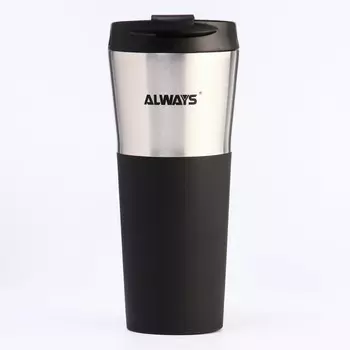 Термокружка "Нептун" 450 мл, сохраняет тепло 6 ч, черная