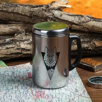 Термокружка «Волк», 350 мл, сохраняет тепло 2 ч