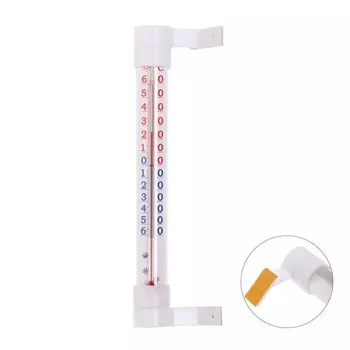 Термометр, градусник уличный, на окно, на липучке, "Престиж", от -60°С до +60°С, 23 х 4.5 см