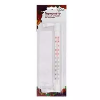 Термометр уличный, жидкостный, оконный, на липучках, белый