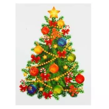 Термонаклейка «Ёлочка с гирляндой», набор 10 шт.