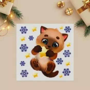 Термонаклейка «Котик», 15 × 15 см