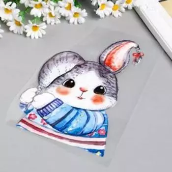 Термонаклейка "Заюшка с косичками" 23х15 см