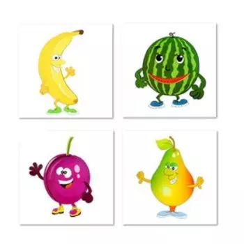 Термонаклейки «Фрукты», в наборе 4 шт.