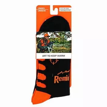 Термоноски "Remington Hunting Thin Short Socks" 40 Den, черно-оранжевые, р. 40-43