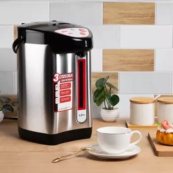 Термопот Luazon LET-4001, 4.8 л, 3 способа подачи воды, поддержка температуры, 750 Вт