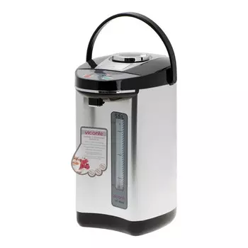 Термопот Viconte VC-3502, 1100 Вт, 5.5 л, серебристо-чёрный