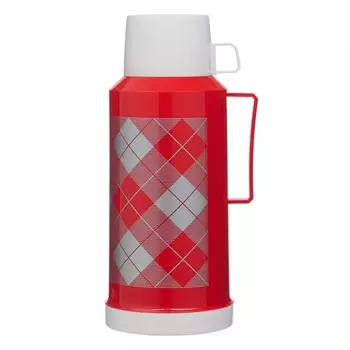 Термос 1.8 л, со стеклянной колбой, сохраняет тепло 10 ч, 1533 см, красный