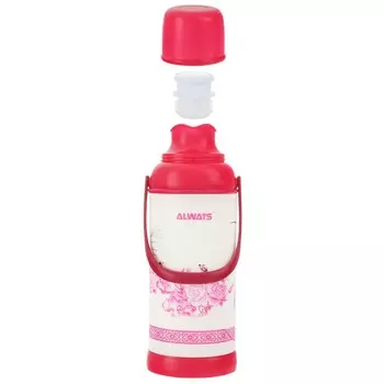 Термос 2 л, со стеклянной колбой 18 х 39 см, розовый