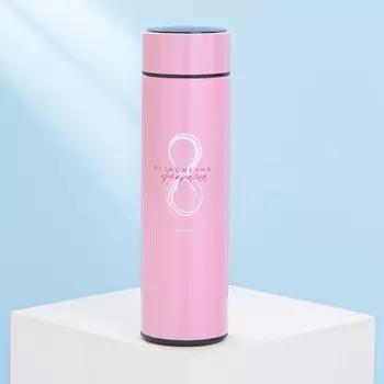 Термос с индикатором температуры «Бесконечно прекрасно», 500 мл, сохраняет тепло 8-10 ч