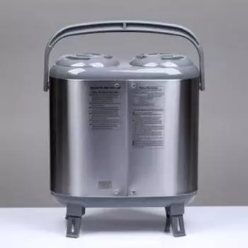 Термос двухсекционный, 15 л, металл, 4 стакана, 2 крана, МИКС