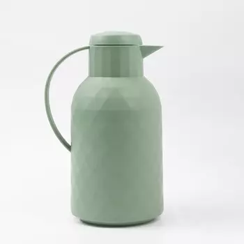 Термос-кофейник TAKE IT EASY, 1.5 л, сохраняет тепло 24 ч, стеклянная колба, пластик, зелёный