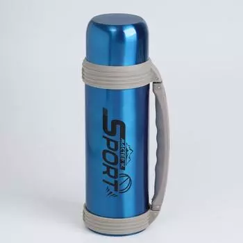 Термос, 2 л, Тропа "Мастер К", с кружкой, сохраняет тепло 24 ч, 15 х 32 см, микс