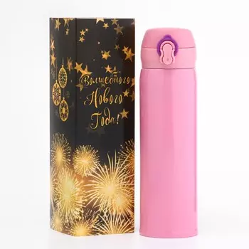 Термос Мастер К «Топ», 500 мл, сохраняет тепло 8 ч, нержавеющая сталь, микс