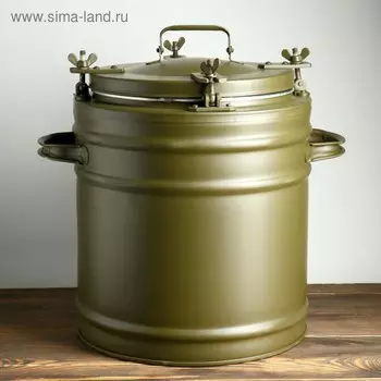 Термос армейский, 25 л, металл, колба из нержавеющей стали, зелёный