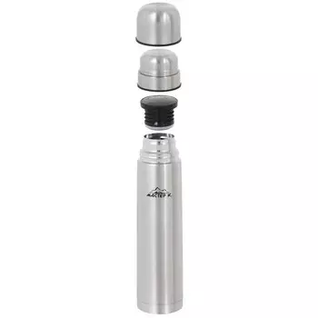 Термос Мастер К «Гильза», 1 л, с двумя кружками, сохраняет тепло 24 ч, нержавеющая сталь