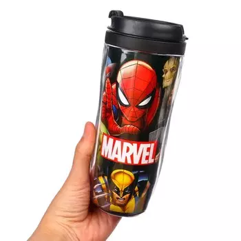 Термостакан детский со вставкой, 350 мл «Супер-мен», Человек-паук
