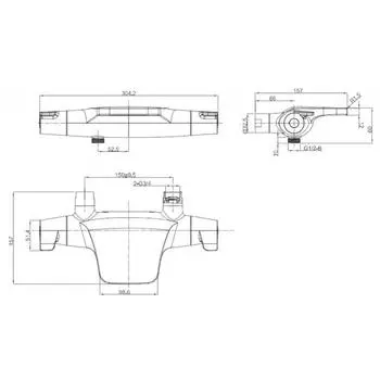 Термостат для ванны ESKO MIKROS T5054, цвет хром