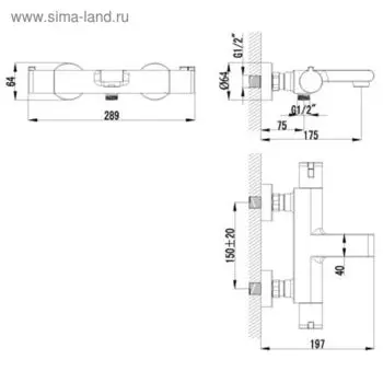 Термостат для ванны Lemark Yeti LM7832C