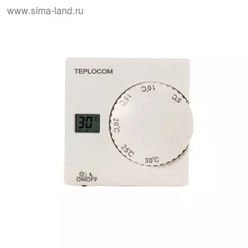 Термостат комнатный Teplocom TS-2AA/8A3, проводной, питание от двух батарей типа АА
