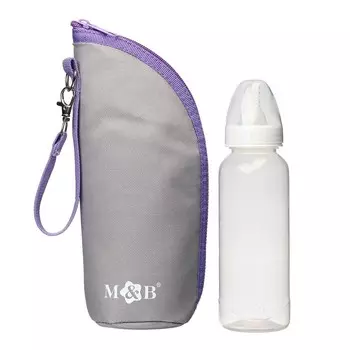Термосумка для бутылочки M&B на молнии, серая